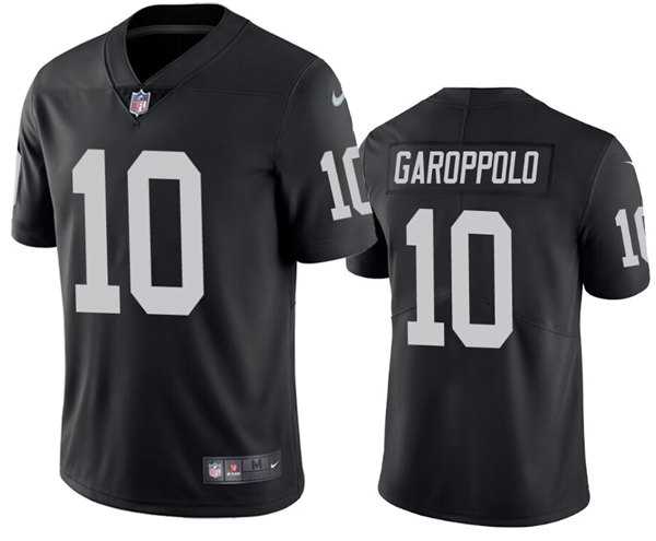 Men & Women & Youth Las Vegas Raiders #10 Jimmy Garoppolo Black Vapor Untouchable Stitched Football Jersey